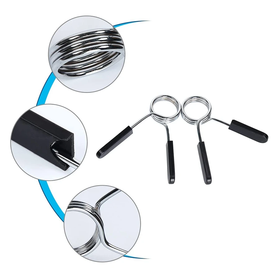 Горячая AD 1 пара 50 мм Пружинные воротники для гантелей ошейник упражнений зажим