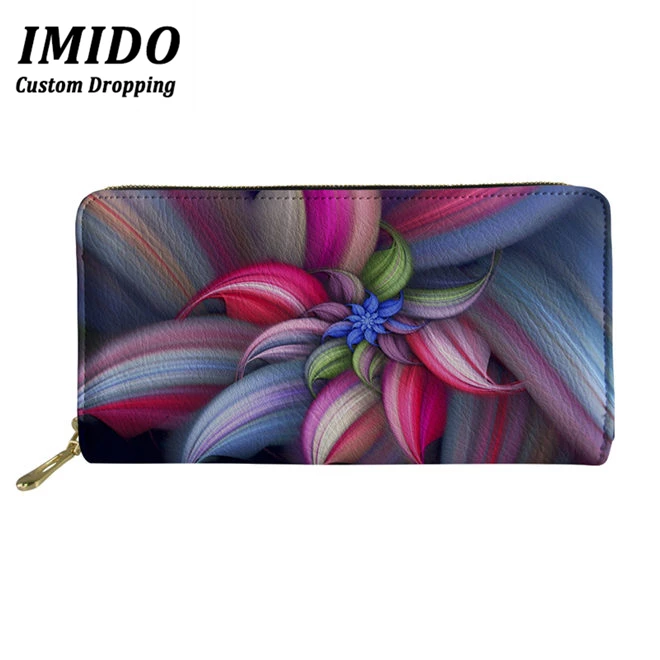 Женский кошелек кошельки для монет женская сумка с принтом тюльпана и лаванды