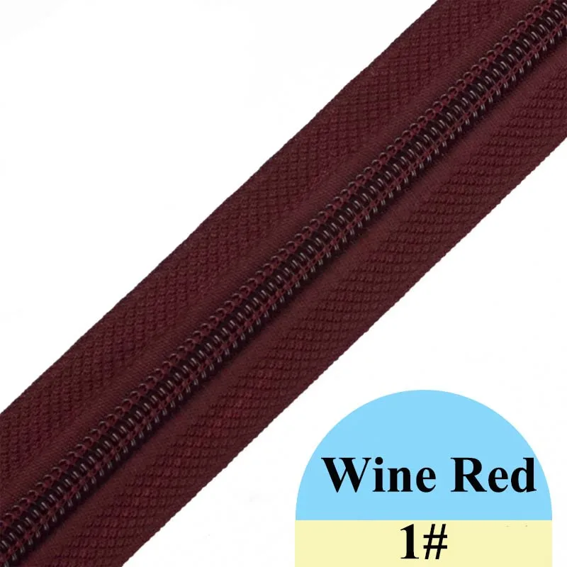 Wine red Meetee 5# разъемная застежка-молния 5/10 метров застежка-молния нейлона+ тянуть ползунки для домашняя Текстильная одежда Чемодан сумки Стёганое одеяло чехол на молнии Швейные аксессуары AP672 - Цвет: Wine red