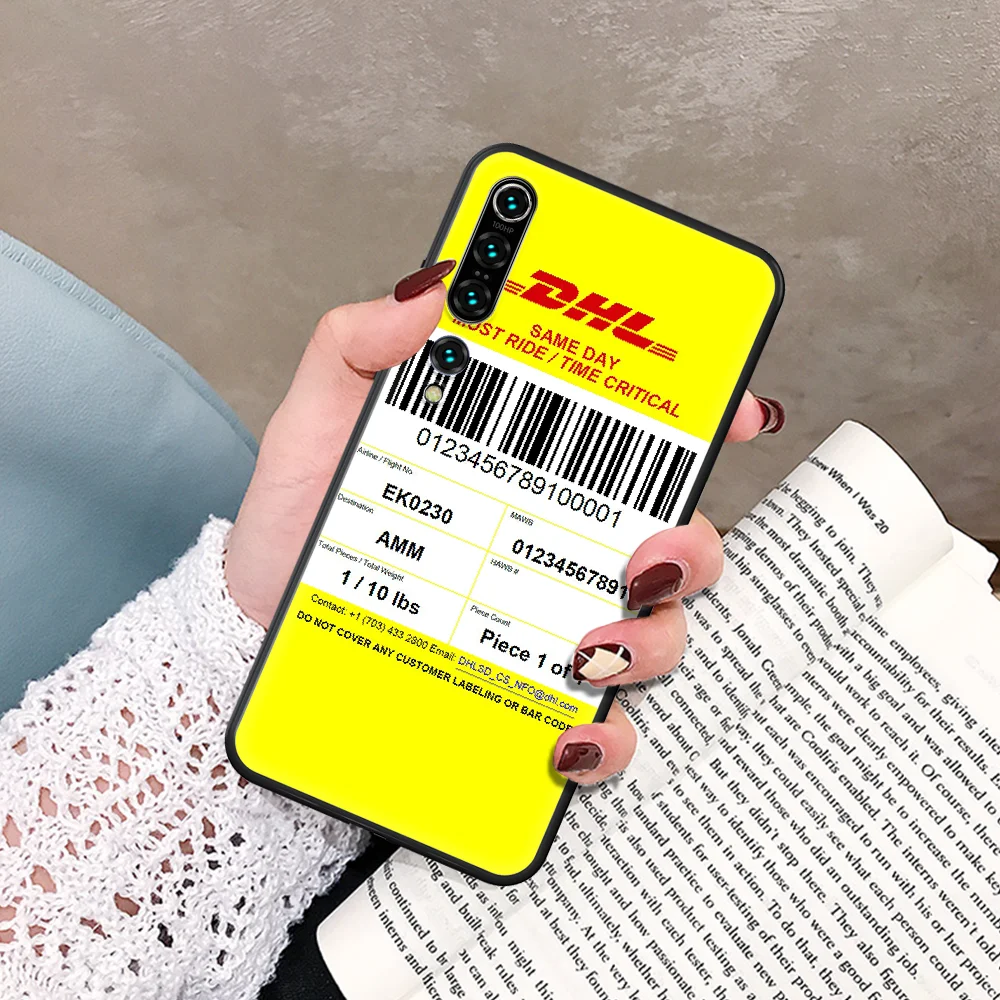 

Hot Dhl Express Phone Case For Xiaomi Mi Note 10 A3 9 MAX 3 A2 8 9 Lite Pro Ultra black Funda Trend Bumper Fashion Back 3D Coque