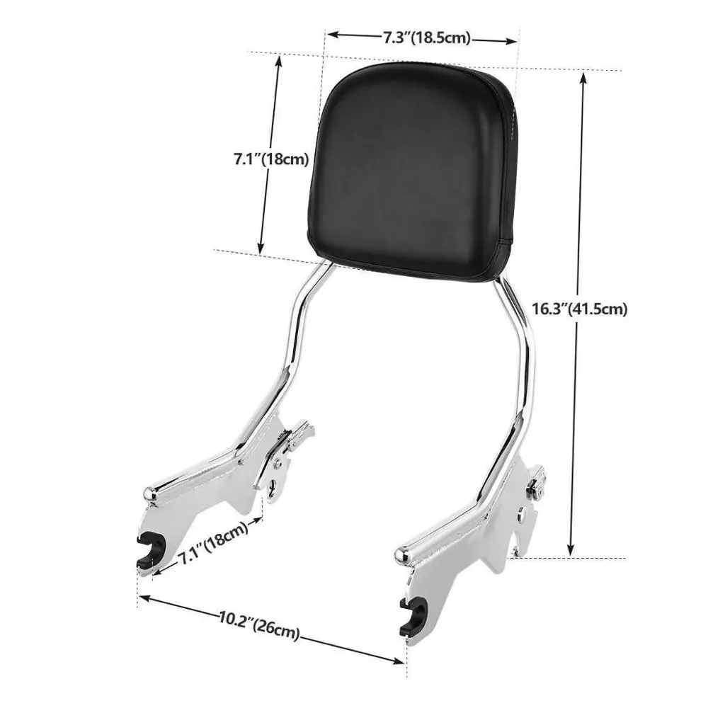 Спинка Sissy Bar с накладкой для мотоцикла Harley Softail Slim Street Bob Deluxe Heritage Classic 114 2018-2023 гг.