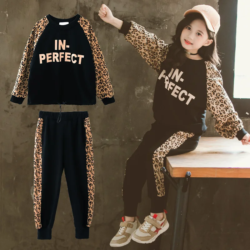 Комплект одежды для маленьких мальчиков и девочек с леопардовым принтом roupa infantil