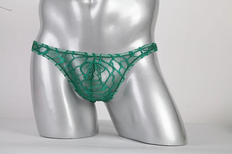Мужское нижнее белье сексуальные кружевные трусики танга прозрачные с Т