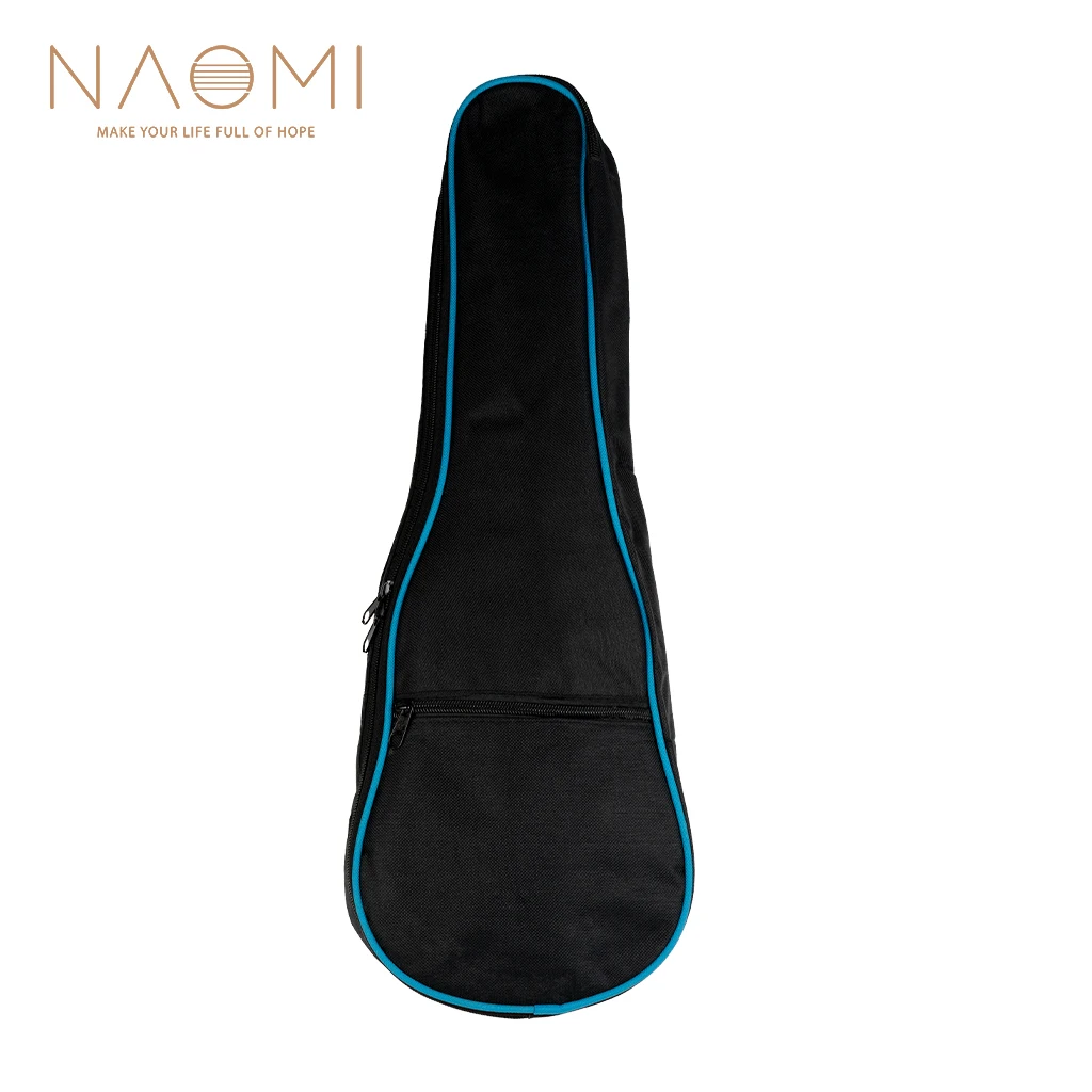 

NAOMI 21 Inch Ukulele Bag Black Canvas Uke Bag Portable Storage Bag For Soprano Hawaii Guitar