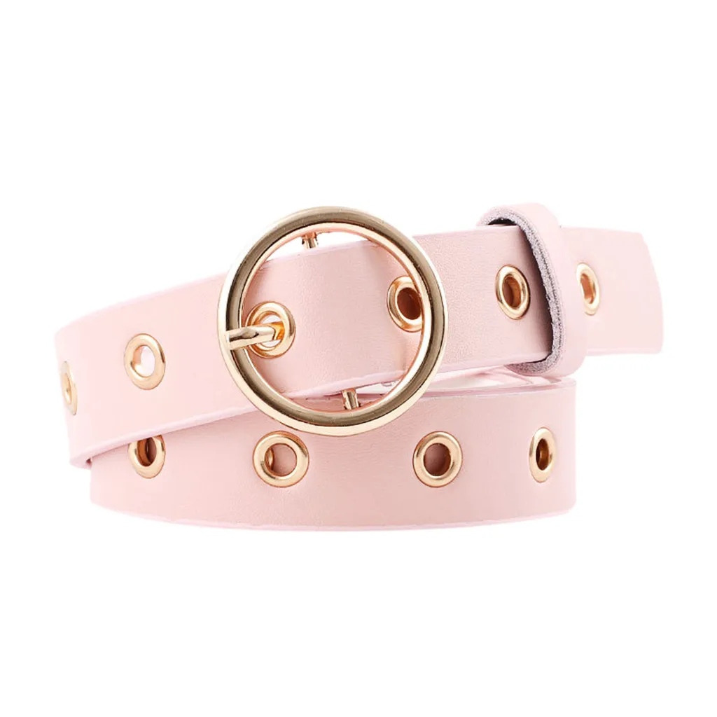 Милый кожаный ремень для женщин женский с пряжкой в форме сердца розовый белый