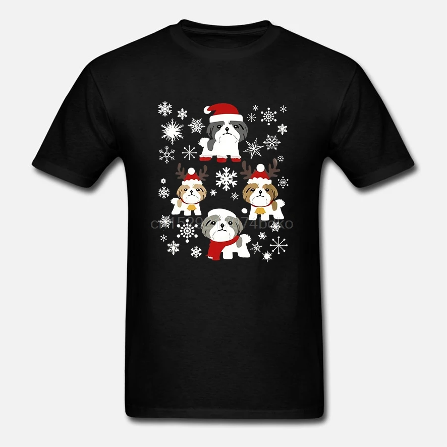 Shih Tzu/Рождественский свитер популярная футболка без ярлыка | Мужская одежда