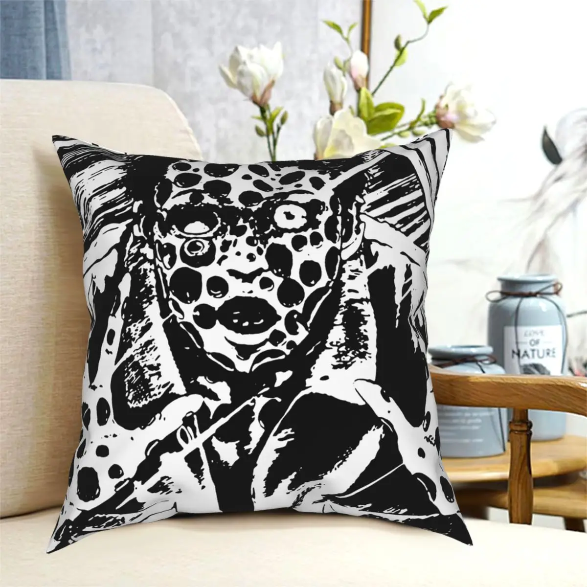

Trypophobia Manga Art Pillowcase Printing Polyester Cushion Cover Decoration Junji Ito Pillow Case Cover Seat Zipper 45*45cm