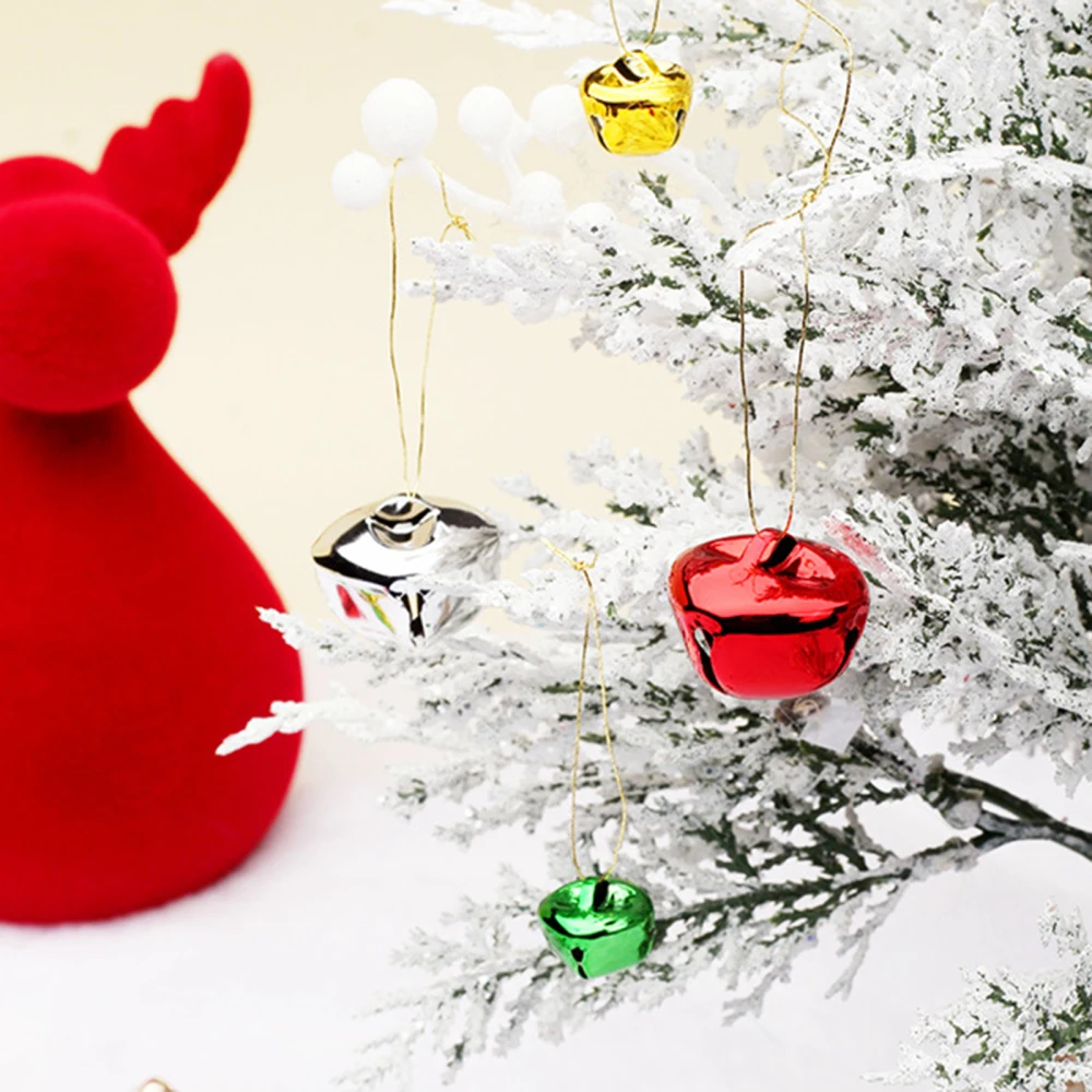 

Christmas Pet Bell Pendant Holiday Decorations Diy Anti-Rust Iron Metal Glossy Cross Opening Crafts Home Decoration Dog Cat
