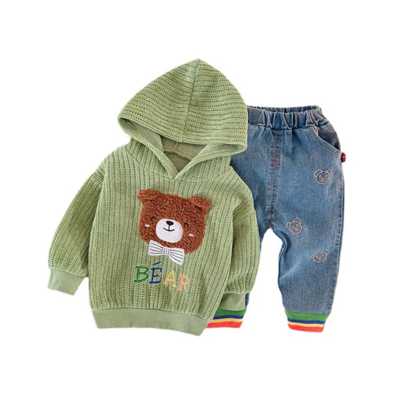 

New Spring Autumn Children Cartoon Clothes Baby Boys Girls Hoodies Pants 2Pcs/sets Kids Infant Costume Toddler Casual Tracksuits