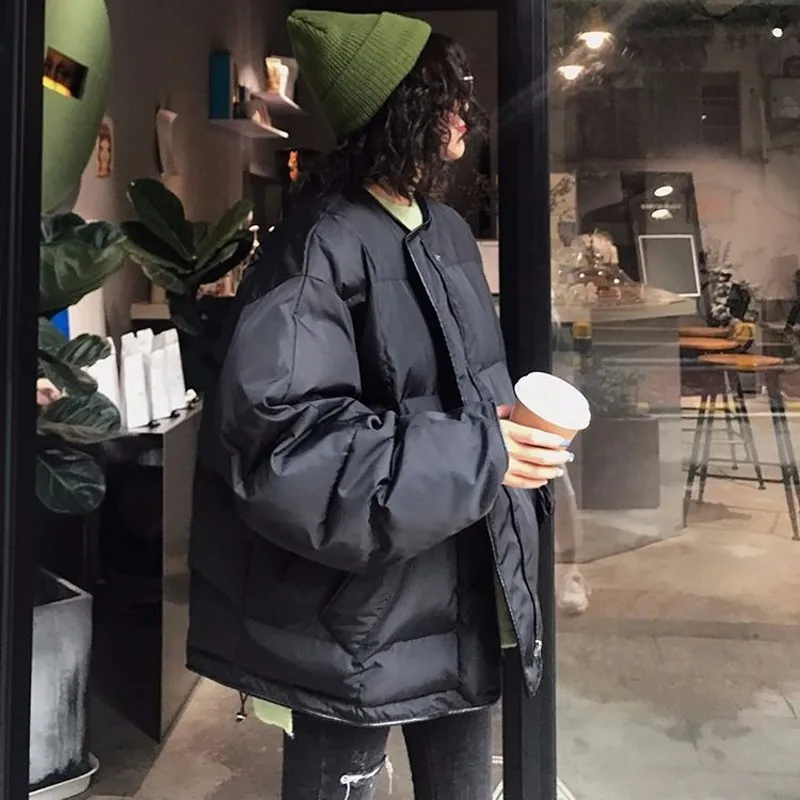 Зимняя женская короткая хлопковая одежда новинка Корейская версия парка Bf Harajuku