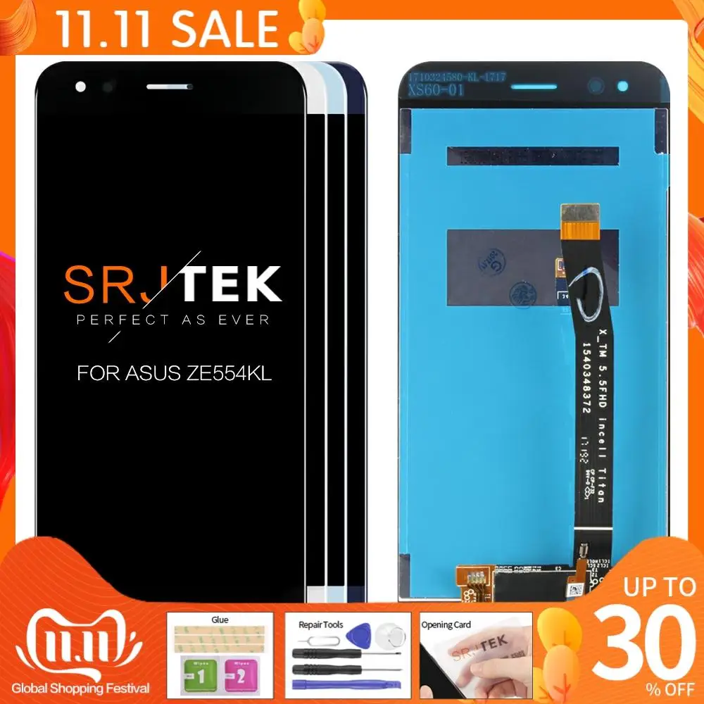 

Original 5.5'' 1920x1080 Super IPS LCD For ASUS Zenfone 4 ZE554KL LCD Display Touch Screen Digitizer Replacement Parts