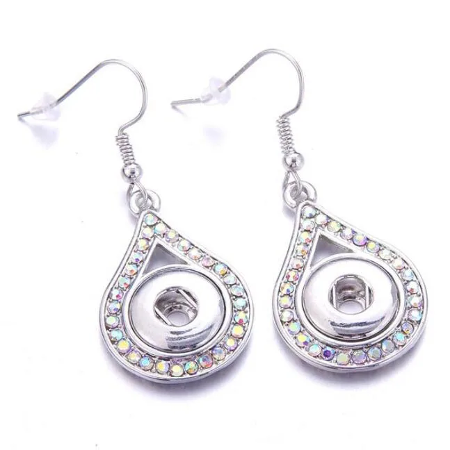 Earrings fashion jewelry 12mm metal Crystal rhinestone Snap Button earrings Women | Украшения и аксессуары