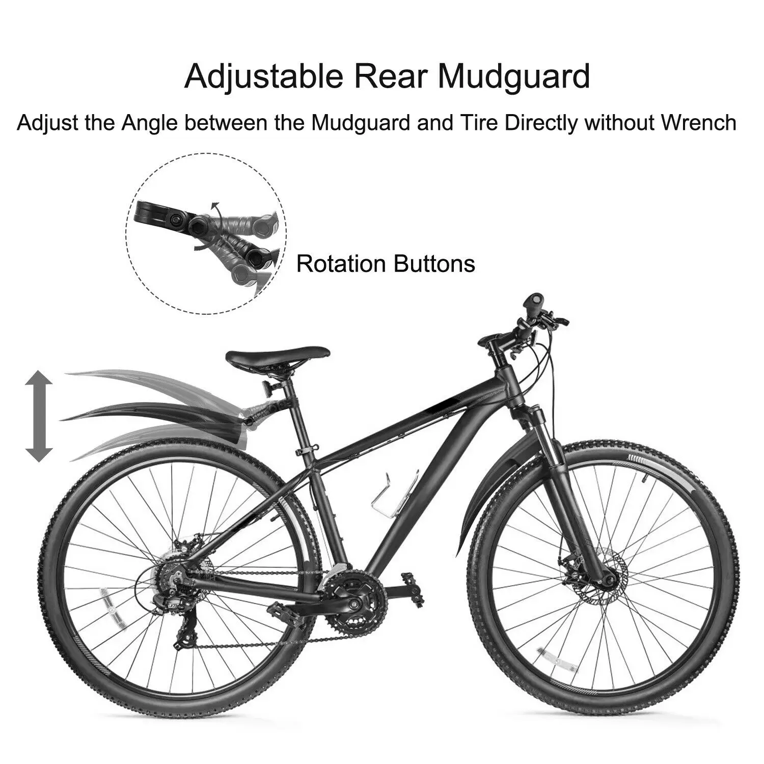 2 Pcs Bicycle Fenders Mountain Road Bike Mudguard Rear Mud Guard Wings For Accessories | Спорт и развлечения