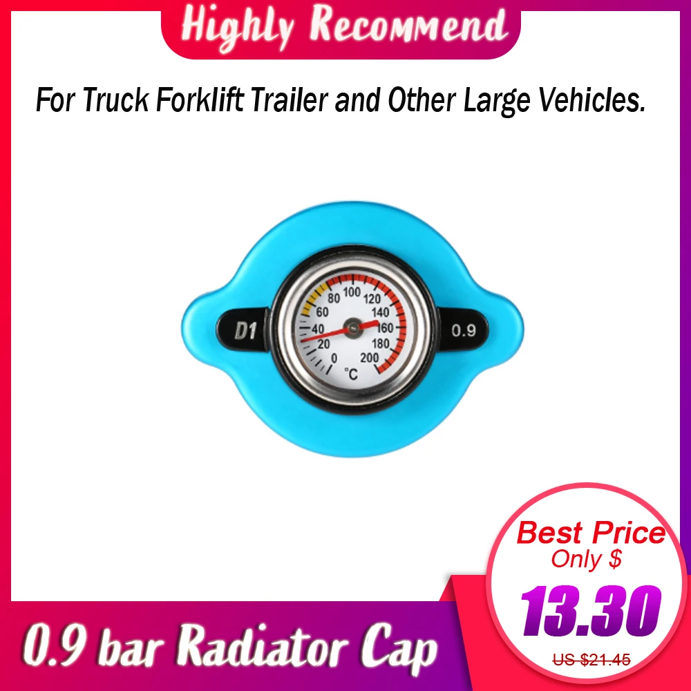 Термостатическая крышка радиатора 0 9 бар с датчиком температуры воды для