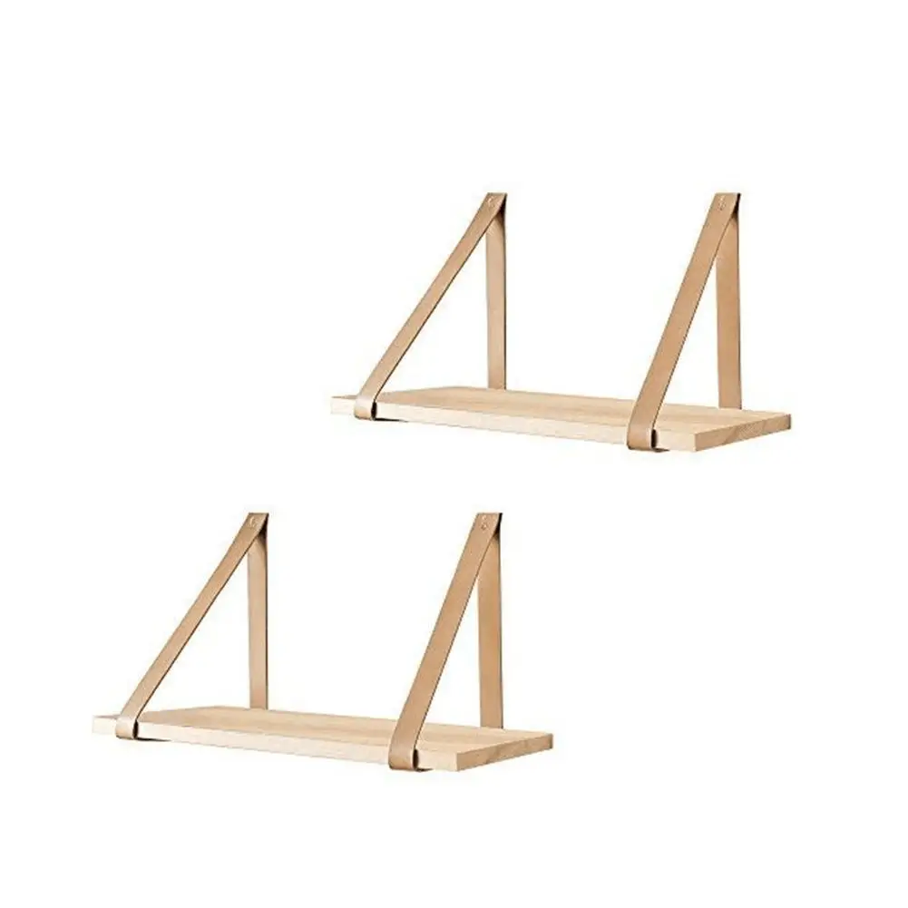 Настенная полка 45 см с ремнем из искусственной кожи декоративные полки для