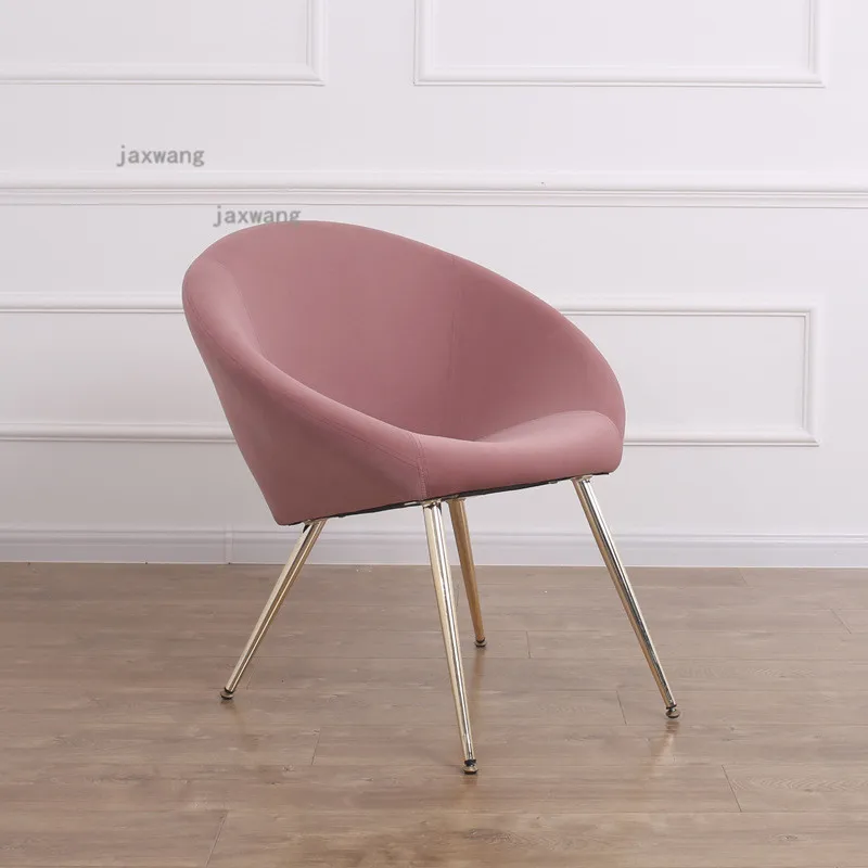 Iron Leisure Living Room Chairs Nordic Backrest Fabric Armchair Lazy Balcony Single Small Sofa Chair Luxury Kitchen Furniture |