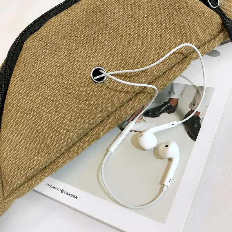 

Unisex Canvas Chest Bag Fanny Zipper Waist Belt Bag for Women Men Pack Phone Pouch Outdoor Sport Shoulder Crossbody Bags Bolsas