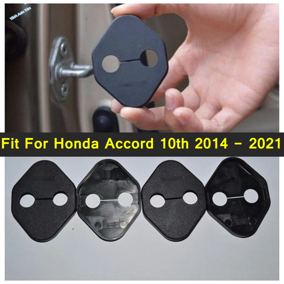 

Lapetus Car Styling Inner Door Lock Protector Kit Cover Trim 4 Piece Plastic Fit For Honda Accord 10th 2014 - 2021 Black Style