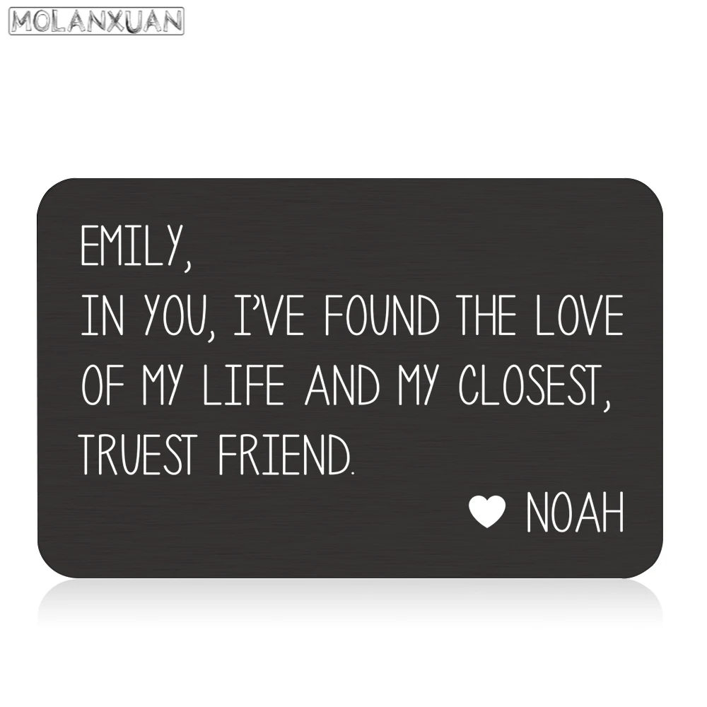 

Fashion Wallet Insert Card for Men Husband From Wife Girlfriend Boyfriend Birthday Valentines Day Gifts Him Groom Bride