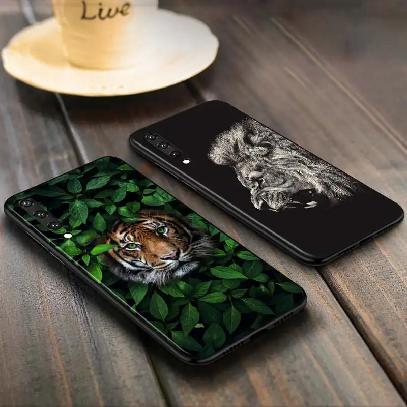 

Animal Wolf Tiger Lion Anti-fall Phone Case for Samsung Galaxy A90 A80 A70S A60 A50S A40 A20E A20 A10S Soft Black Cover