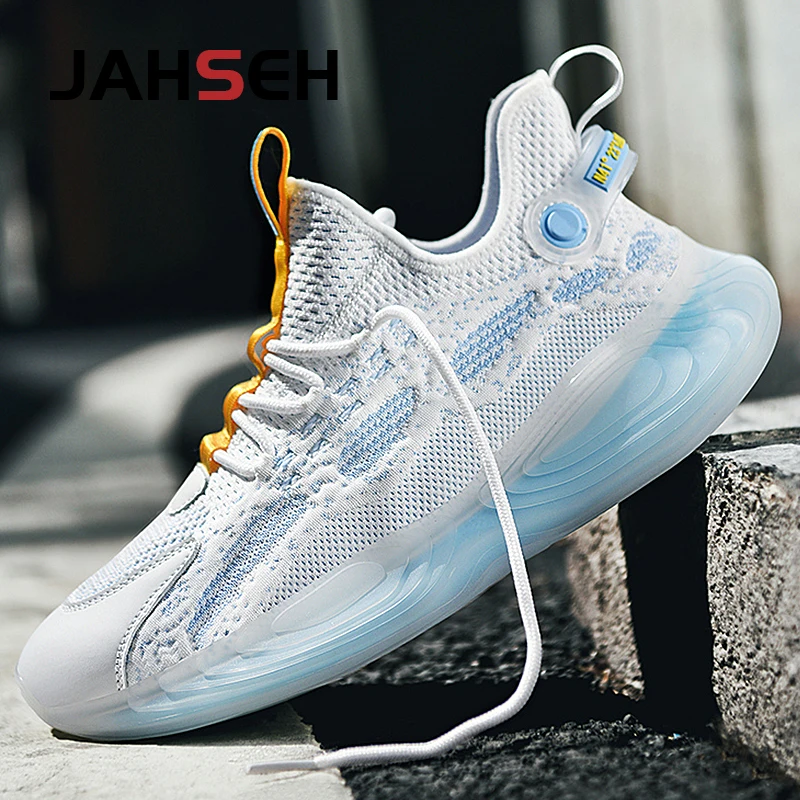 

2022 New Air Cushion Running Shoes Flywire Men Breathable Sport Shoes Outdoor Athletics Shoes Lightweight Jogging Sneakers Size