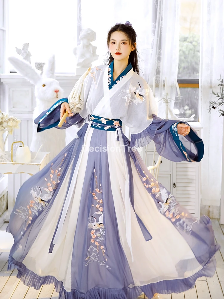 2021 Восточная женщина китайские традиционные костюмы hanfu в ретро стиле для танцев