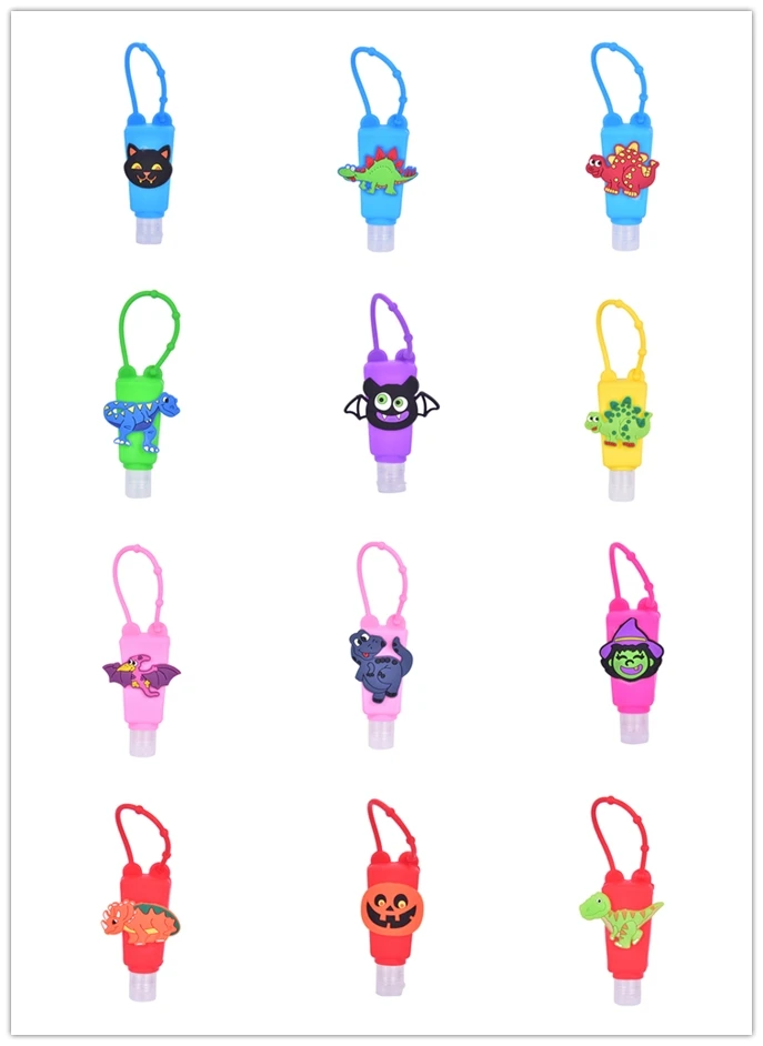 

1 шт., силиконовая портативная бутылка 30 мл с мультяшным динозавром