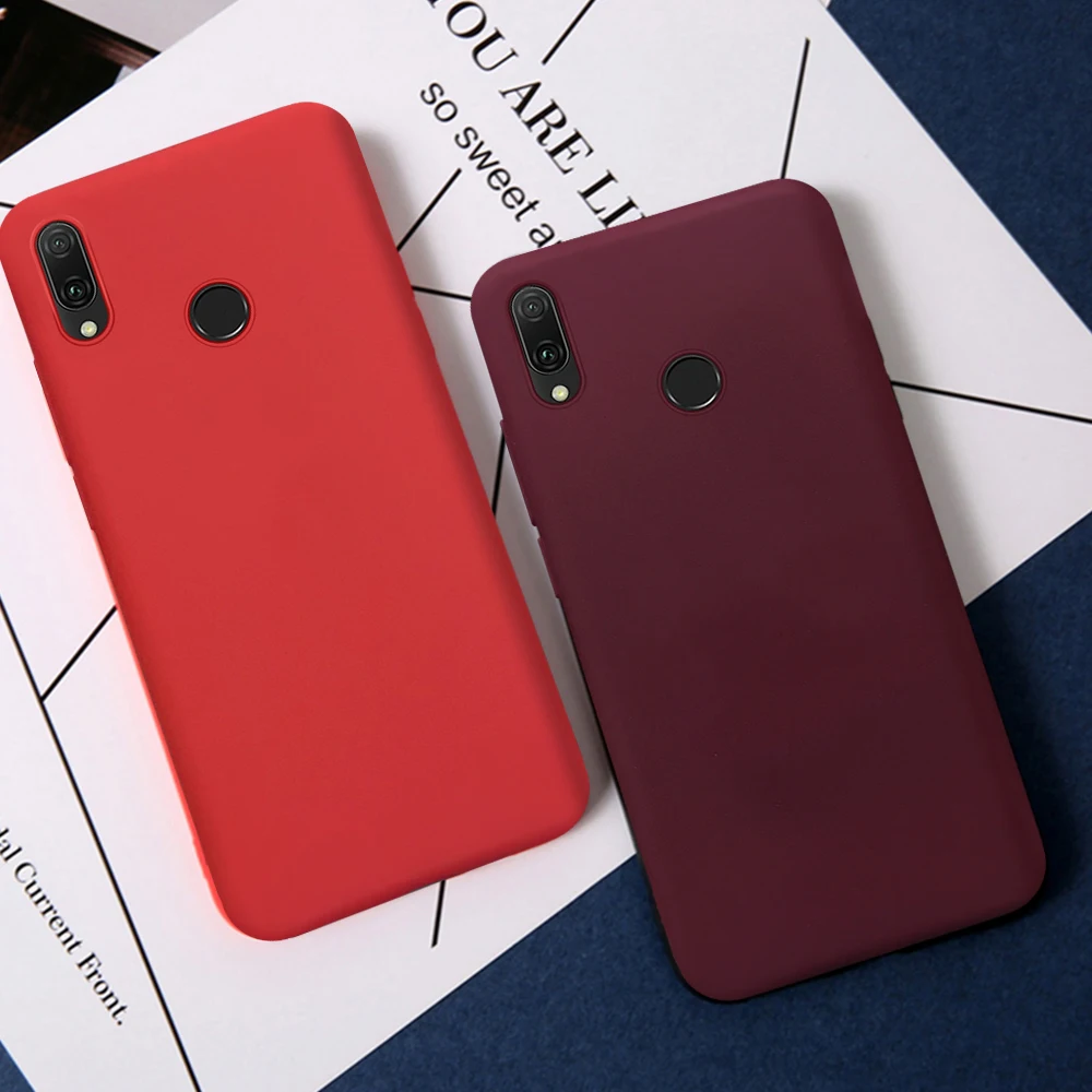 Однотонный простой чехол для huawei P30 Lite P20 Pro 2019 анти-капля против царапин ТПУ