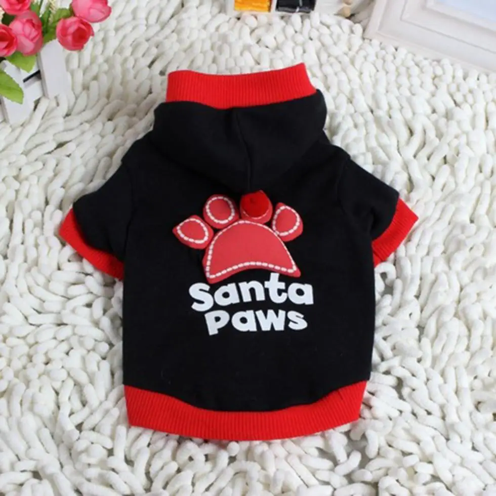 2020 новейшая Милая одежда с принтом лап для собак и кошек удобная толстовка