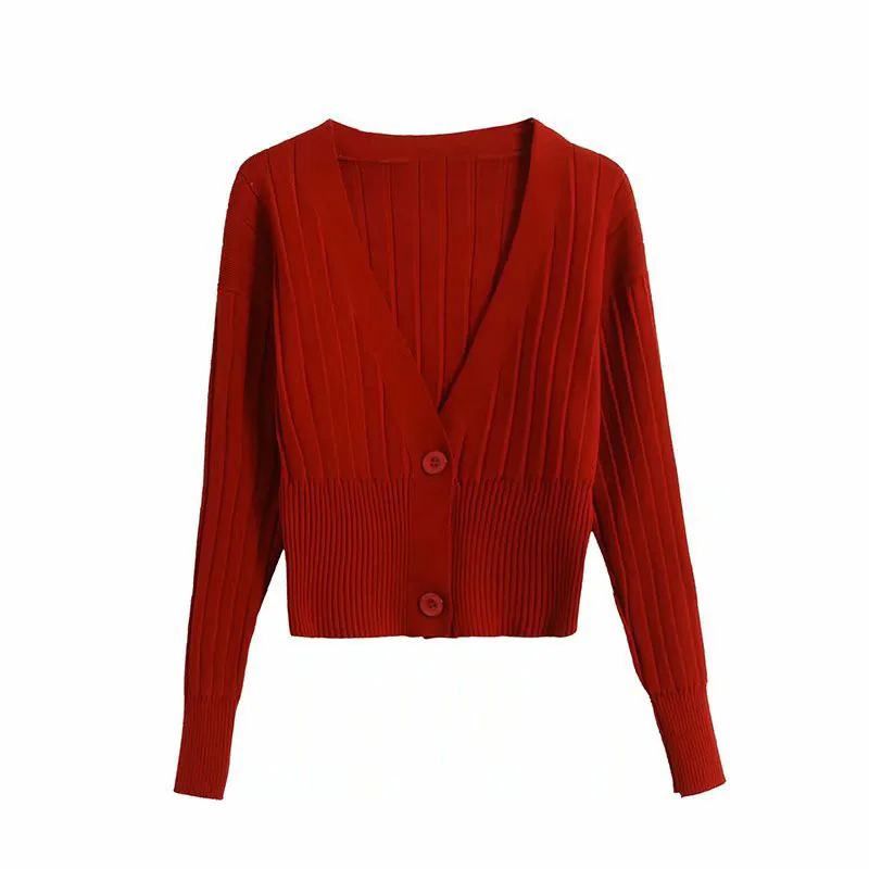 wine red cardigan Сексуальный Кардиган Kendall Jenner с глубоким вырезом и v-образным вырезом, Женская куртка, Осень-зима, уличный свитер большого размера, вязаный кардиган, пальто - Цвет: wine red cardigan