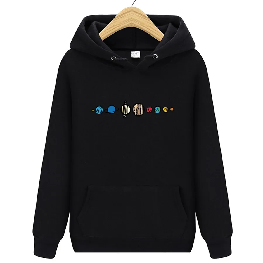 

Hoodies Solar System Planets Colour Hoody 2021 Autumn Winter Fleece Sweatshirts Men Women Casual Streetwear Harajuku Hoodie Tops