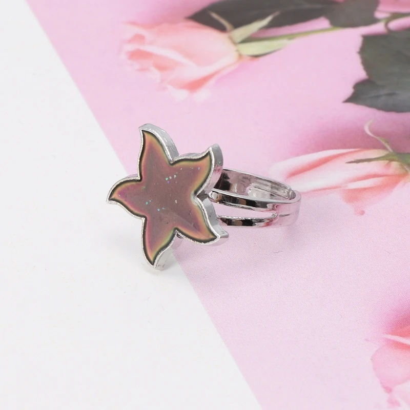 Кольцо с рисунком морской звезды и звезды|Кольца| |