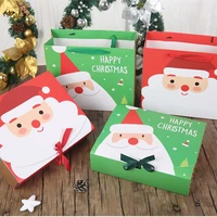 stobag 10pcs christmas cookies gift packing paper box for birthday party cake chocolate candy holders diy handmade favor