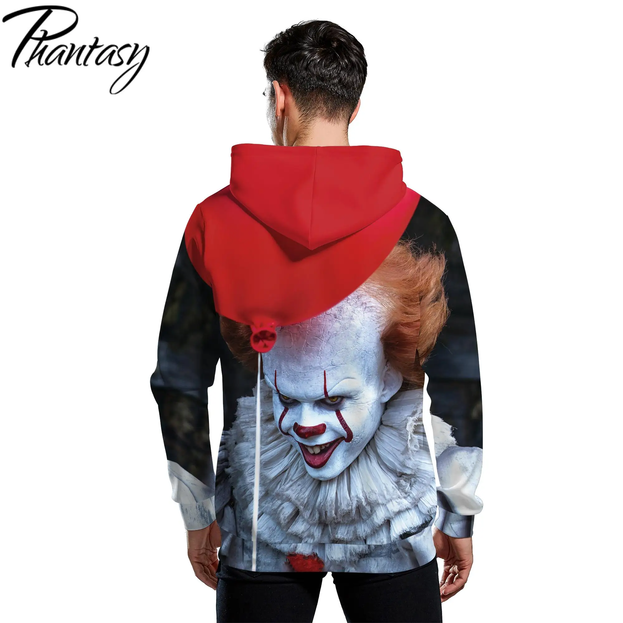 Толстовки Phantasy на Хэллоуин свитшоты с принтом клоуна куртки красочный пуловер