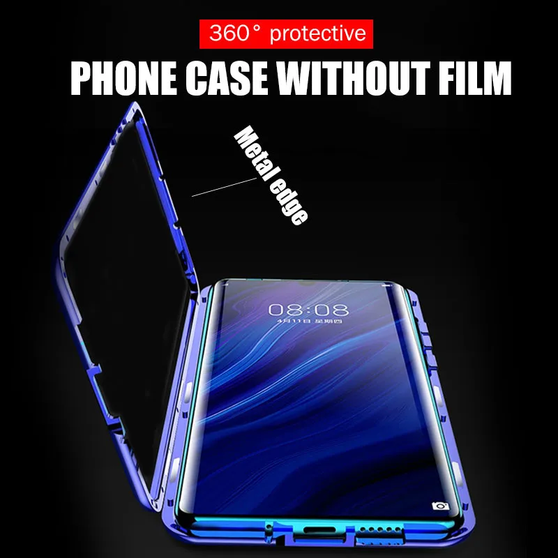 Роскошный 2-й Магнитный флип-чехол для huawei Honor 9X 9 XPro, переднее и заднее, двухстороннее закаленное стекло 360, чехол для телефона Honor9X Pro, чехол
