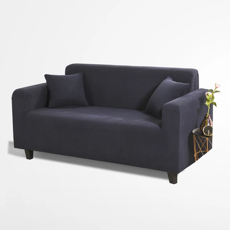 

Thickened Velvet Sofa Cover for Living Room All-Inclusive, Universal Recliner, Wear-Resistant Dust-Proof 1 2 3 4 Seat Dark Blue