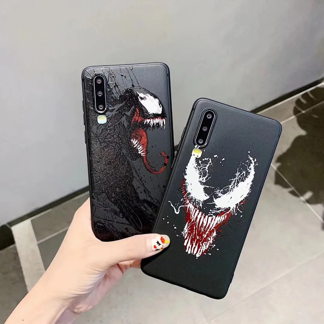 Marvel Venom 3D Relief TPU Back Phone Case for Samsung S8 note9 Huawei iphone 6 s 7 8 plus 11 Pro Max X XS Xr Cover |