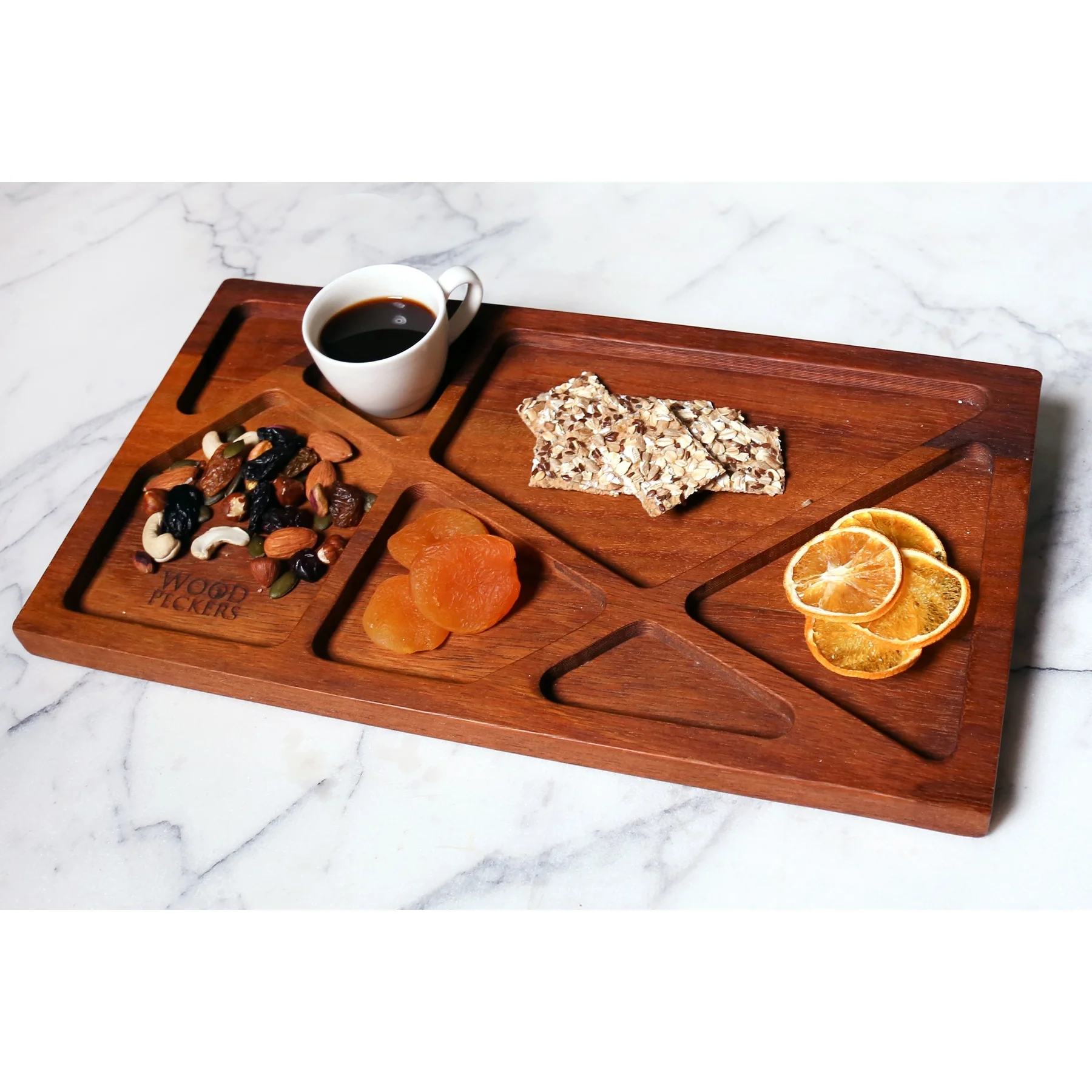 Тарелки для завтрака Ireko в винтажном стиле деревянные тарелки с 6 отверстиями