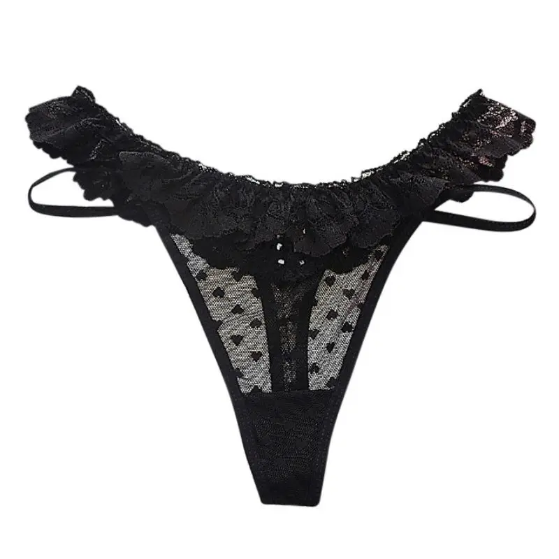 Женские сексуальные стринги кружевное нижнее белье в форме сердца модные