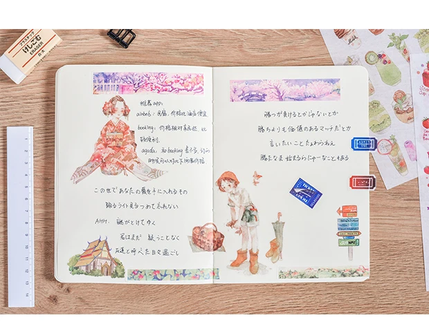 3 шт Kawaii Наклейки DIY наклейки Bullet Journal Plant animals милые наклейки туристические наклейки канцелярские наклейки