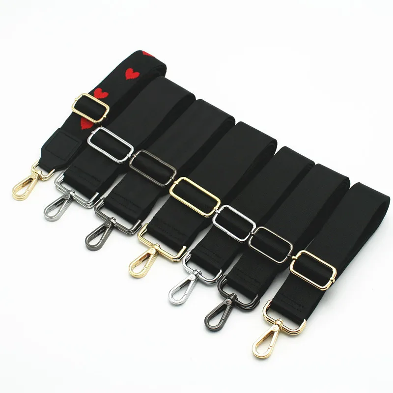

Fashion Shoulder Bag Strap Women Cotton Tape Replacement Metal Adjustable Solid Color Wide Handbag Crossbody Bag Accessories