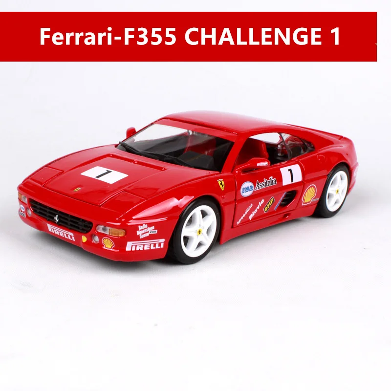 F355 Bburago 1:24 Ferrari 599GTO модель автомобиля литье под давлением Металлическая Модель Детская игрушка бойфренд подарок имитация сплава автомобиль коллекция - Цвет: F355