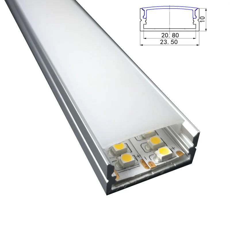 1 м утопленное крепление 10 мм Глубокая Светодиодная лента алюминиевый профиль