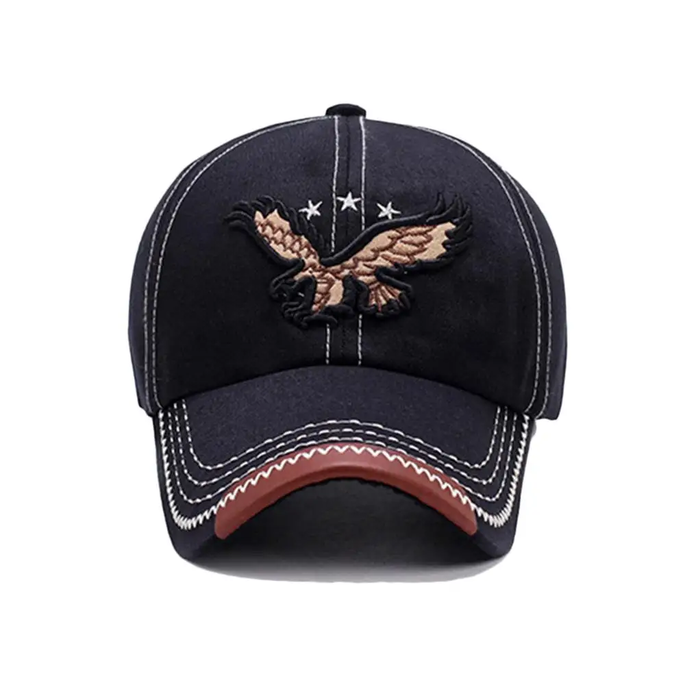 Новая бейсбольная кепка с 3D вышивкой орла мужская Кепка в стиле хип-хоп плоская