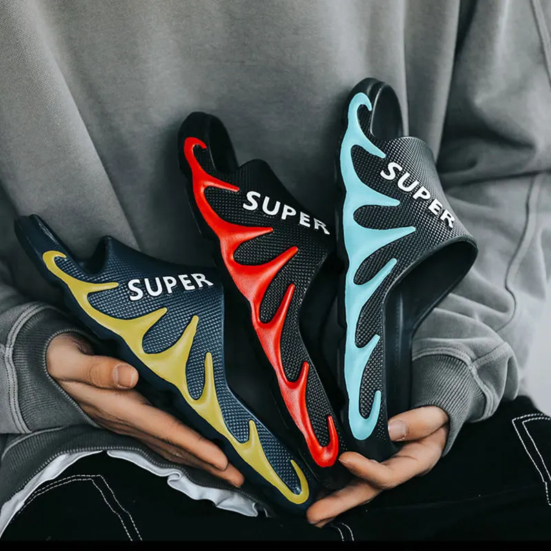 Шлепанцы Mo Dou для мужчин и женщин мягкие сланцы из ЭВА душа пляжа летняя модная