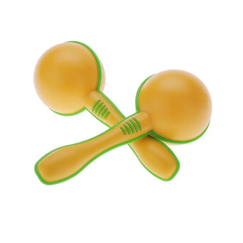 Промо-акция! Желтое пластиковое яйцо Maraca музыкальное раннее Образовательное