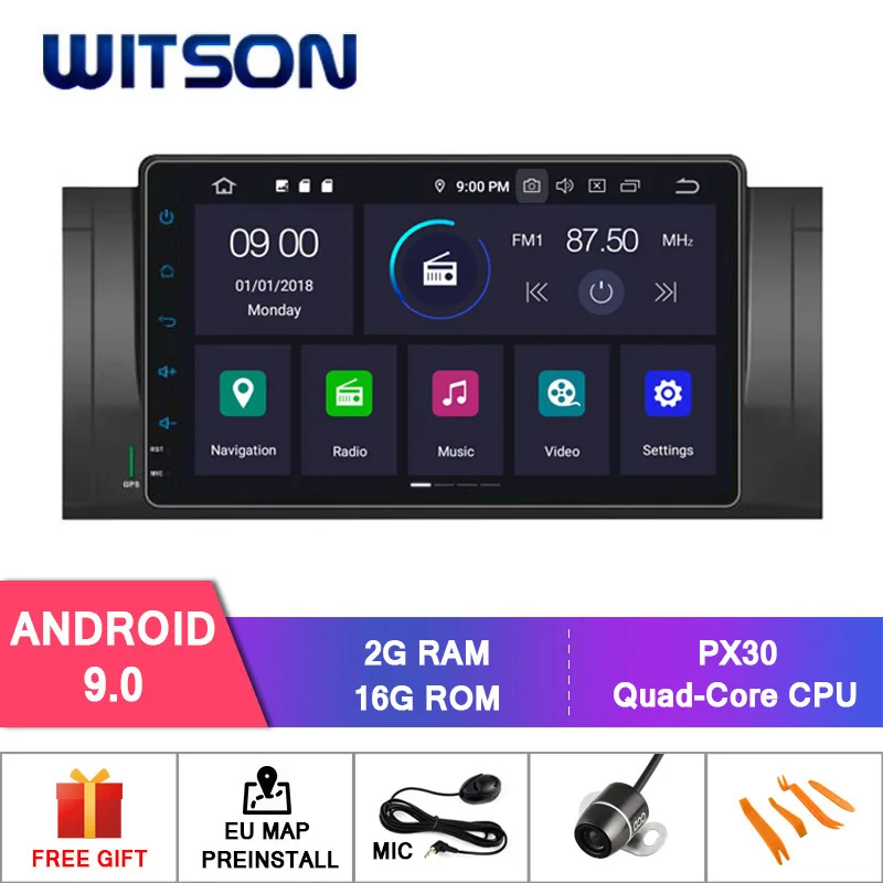 WITSON Android 9 0 автомобильное радио для BMW E39/M5/X5/E53 + DVR/WIFI DSP DAB|Автомагнитолы| |
