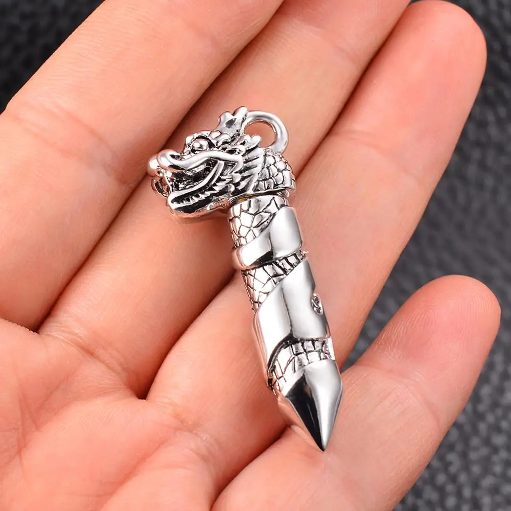 Кулон в форме пули драконьего меча капсула памятный сувенир кулон для кремации