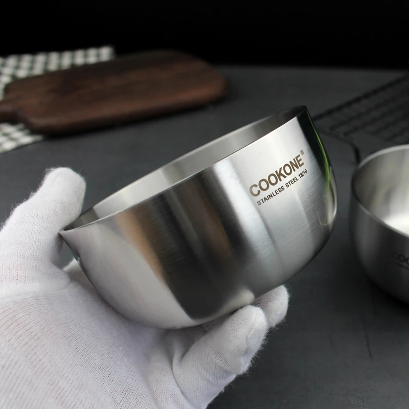Маленькая миска из нержавеющей стали COOKONE Германия 18/10 толщиной 2 мм 1 шт.|Чаши| |