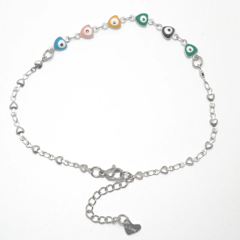 

Bohemian Colorful Demon Eye Anklets for Women Colorful Beads Chain Summer Couples Barefoot Bracelet Beach Party Jewelry Gifts